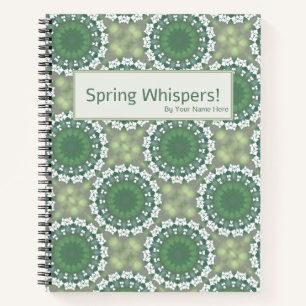 Spring Whisper Abstrakte Blumenkunst Personalisier Notizblock