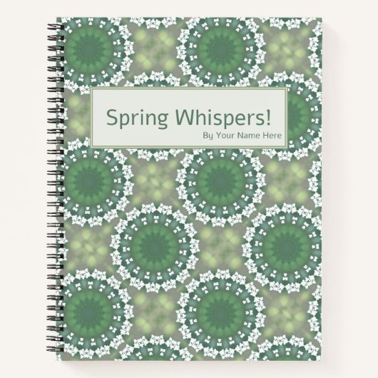Spring Whisper Abstrakte Blumenkunst Personalisier Notizblock (Vorderseite)