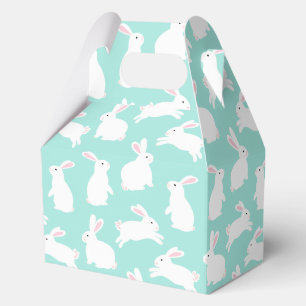 Spring White Bunnies Muster Geschenkschachtel