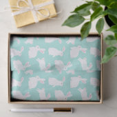 Spring White Bunnies Muster Seidenpapier (Geschenk)