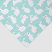 Spring White Bunnies Muster Seidenpapier (Detail)