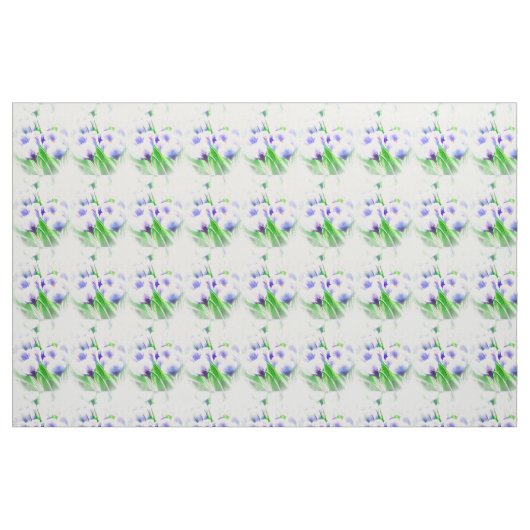 Spring White Crocus Stoff (Fat Quarter (45,7 x 55,9 cm))
