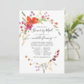 Spring Wild Blume Brautparty per Mail Einladung (Stehend Vorderseite)