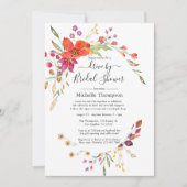 Spring Wild Blume Drive by Bridal oder Baby Shower Einladung (Vorderseite)