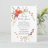 Spring Wild Blume Drive by Bridal oder Baby Shower Einladung (Stehend Vorderseite)