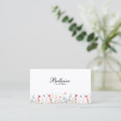 Spring Wild Blume Makeup Artist Visitenkarte (Stehend Vorderseite)