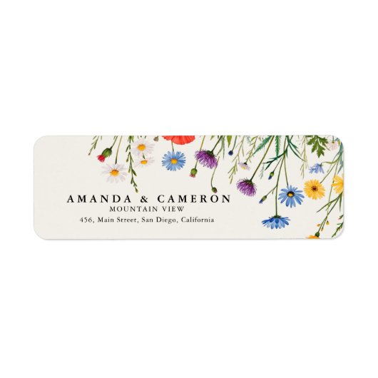 Spring Wild Blume Meadow Wedding Address (Vorne)