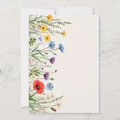 Spring Wild Blume Meadow Wedding Einladung (Rückseite)