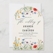 Spring Wild Blume Meadow Wedding Einladung (Vorderseite)
