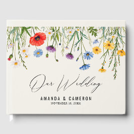 Spring Wild Blume Meadow Wedding Gästebuch