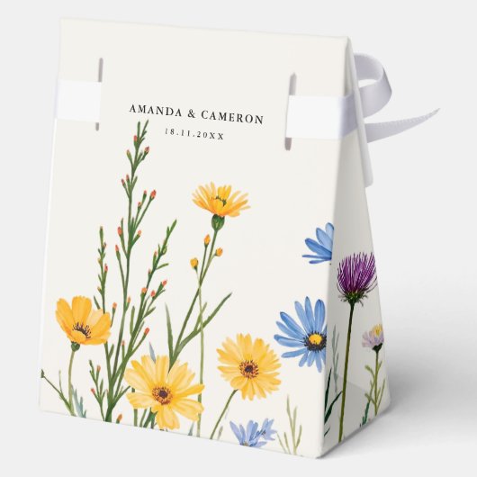 Spring Wild Blume Meadow Wedding Geschenkschachtel (Rückseite)
