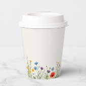 Spring Wild Blume Meadow Wedding Pappbecher (Rückseite)