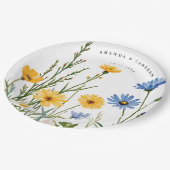 Spring Wild Blume Meadow Wedding Pappteller (Schrägansicht)