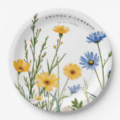 Spring Wild Blume Meadow Wedding Pappteller (Vorderseite)