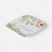 Spring Wild Blume Meadow Wedding Pappteller (Gewinkelt)