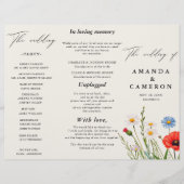 Spring Wild Blume Meadow Wedding Program (Vorderseite)