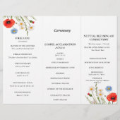 Spring Wild Blume Meadow Wedding Program (Rückseite)