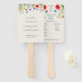 Spring Wild Blume Meadow Wedding Program Fächer