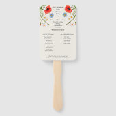 Spring Wild Blume Meadow Wedding Program Fächer (Rückseite)