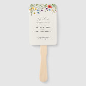 Spring Wild Blume Meadow Wedding Program Fächer (Vorderseite)
