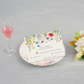 Spring Wild Blume Meadow Wedding RSVP Karte