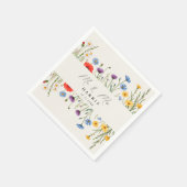 Spring Wild Blume Meadow Wedding Serviette (Ecke)
