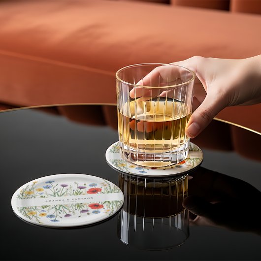 Spring Wild Flower Meadow  Wedding Pappteller