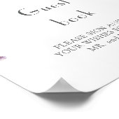 Spring Wildblume Arc Pink White Wedbook Poster (Ecke)