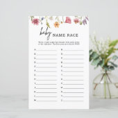 Spring Wildblume Baby Shooter Baby Name Race Game (Stehend Vorderseite)