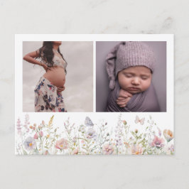 Spring Wildblume Field Baby Dusche Vielen Dank Postkarte