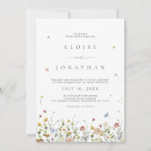 Spring Wildblume Garden Floral QR Code Hochzeit Einladung (Vorderseite)