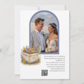 Spring Wildblume Geschenkboxen QR Code Foto Hochze Einladung (Rückseite)