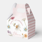 Spring Wildblume Happy Birthday Favor Box Geschenkschachtel (Rückseite)