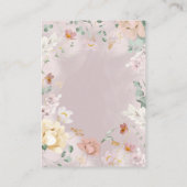 Spring Wildblume Lila Girl Baby Duschbücher Begleitkarte (Rückseite)