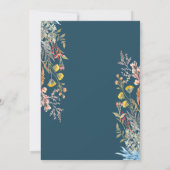 Spring Wildblume Meadow Champagne Glass Wedding Einladung (Rückseite)