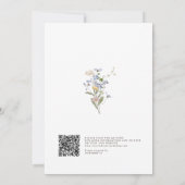 Spring Wildblume Meadow Garden QR-Code Hochzeit Einladung (Rückseite)