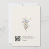 Spring Wildblume Meadow Garden QR Code Hochzeit Einladung (Rückseite)
