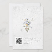 Spring Wildblume Meadow Garden QR Code Hochzeit Einladung (Rückseite)