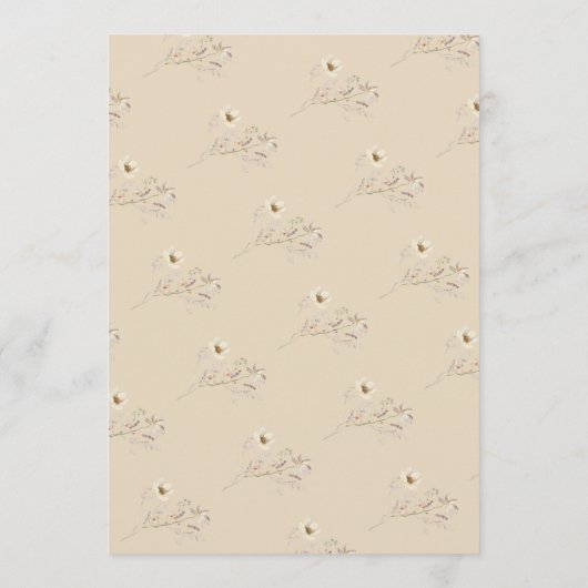 Spring Wildblume Watercolor Custom Hello Baby Einladung (Rückseite)