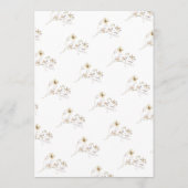 Spring Wildblume Watercolor Custom Hello Baby Einladung (Rückseite)