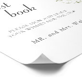 Spring Wildblumen Blue Green Wedbook Poster (Ecke)