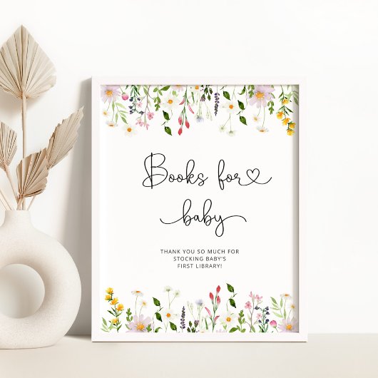 Spring Wildblumen Bücher für Babyposter Poster