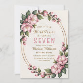 Spring Wildflower Birthday Party Einladung (Vorderseite)