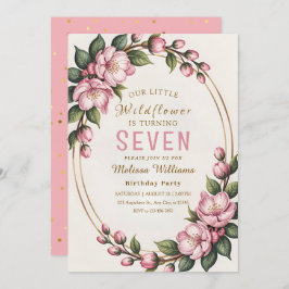 Spring Wildflower Birthday Party Einladung