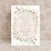 Spring Wildflower Butterfly Bridal Tea Einladung