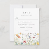 Spring Wildflower Field Wedding RSVP Card (Vorderseite)