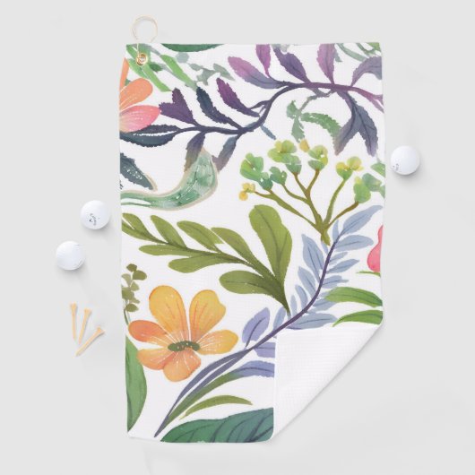 Spring Wildflower Florals | Flower Fields Golfhandtuch (Insitu)