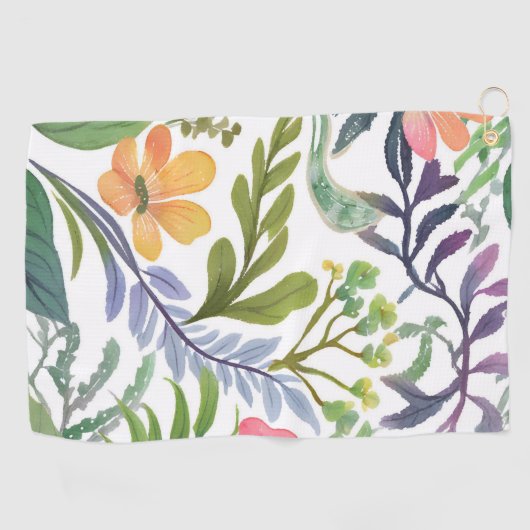 Spring Wildflower Florals | Flower Fields Golfhandtuch (Horizontal)