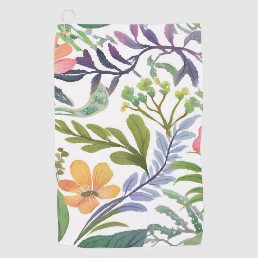 Spring Wildflower Florals | Flower Fields  Golfhandtuch (Vorderseite)