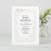 Spring Wildflower Garden Baby Shower Einladung (Stehend Vorderseite)
